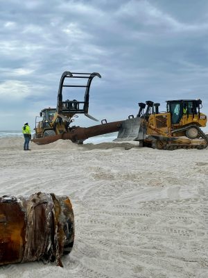 Beach Nourishment Navarre Beach Jan 2025