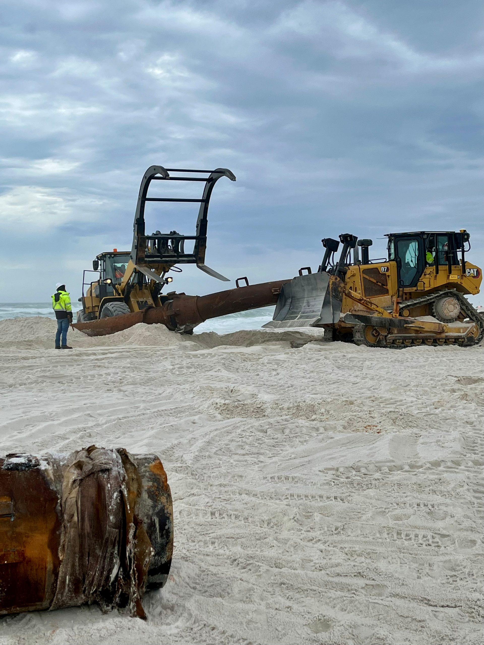Beach Nourishment Navarre Beach Jan 2025